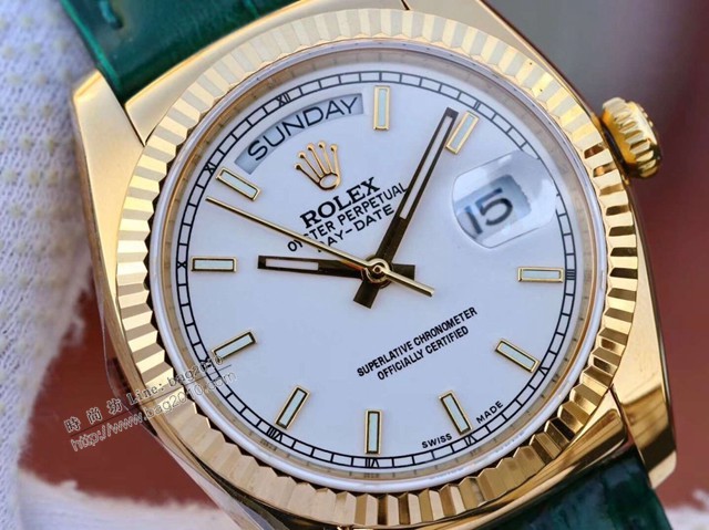勞力士Day-Date系列手錶 Rolex最經典的系列男士皮帶腕表  gjs1852